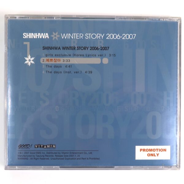Shinhwa - Winter Story 2006-2007 Album CD Promo K-Pop