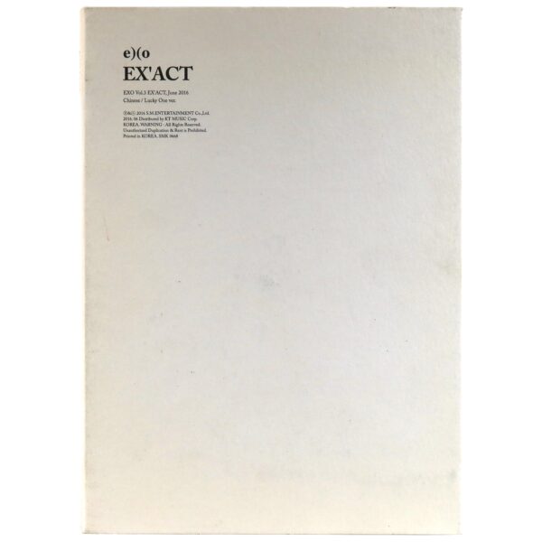 Exo - Ex'act [Chinese / Lucky One Ver.] Album CD No Photocard 2016 K-Pop