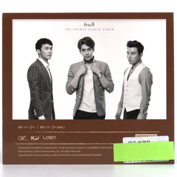 6 to 8 - She's Like The Wind Signed Fourth Single Album CD K-Pop 2015