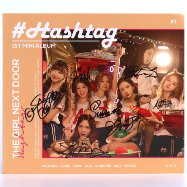 Hashtag - The Girl Next Door 1st Mini Album Signed Promo CD Album K-Pop 2017