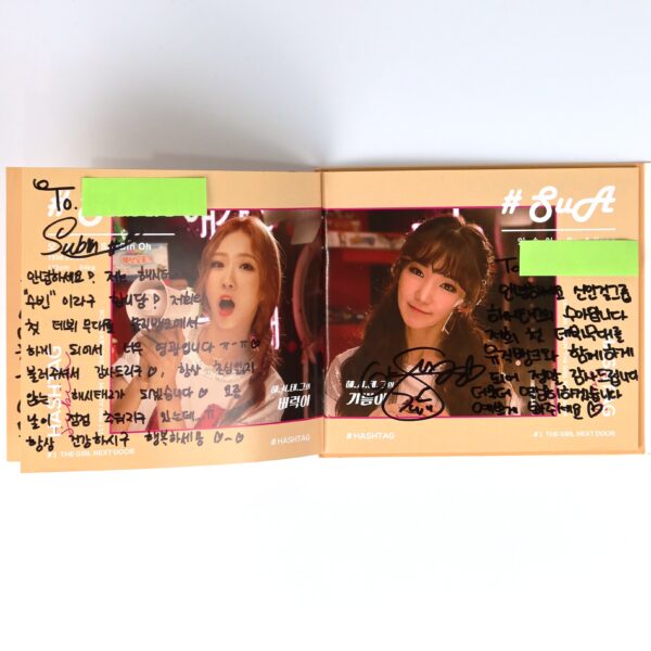 Hashtag - The Girl Next Door 1st Mini Album Signed Promo CD Album K-Pop 2017