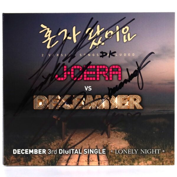 December vs J-Cera - Lonely Night Signed Single Album CD K-Pop 2010