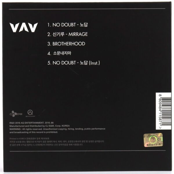 VAV - No Doubt 2nd Mini Album Pt. 2 CD K-Pop 2016 [damage, read]