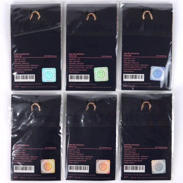 Apink 10th Anniversary Key Ring Complete Set of 6 Official Goods 2021