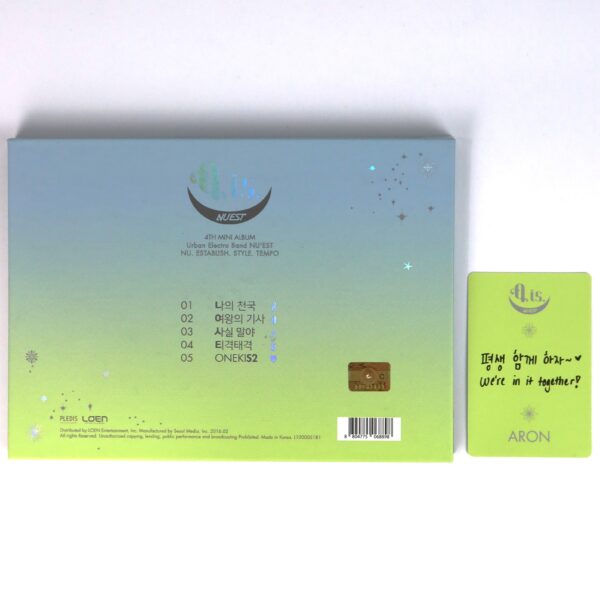 Nu'est - Q Is 4th Mini Album CD + Aron Photocard K-Pop 2016