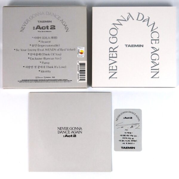 Taemin - Never Gonna Dance Again: Act 2 [Messiah Ver.] Album CD 2020 Shinee