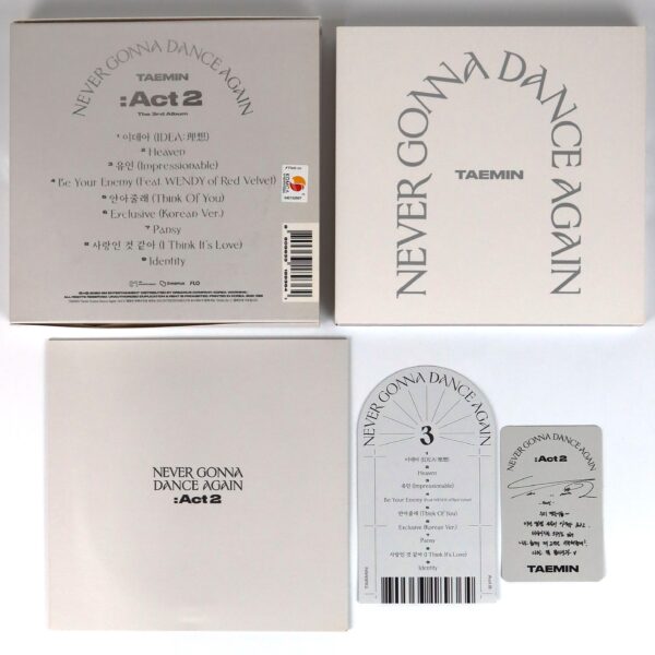 Taemin - Never Gonna Dance Again: Act 2 [Messiah Ver.] Album CD 2020 Shinee 2