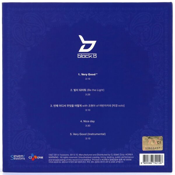Block B - Very Good 3rd Mini Album CD K-Pop 2013