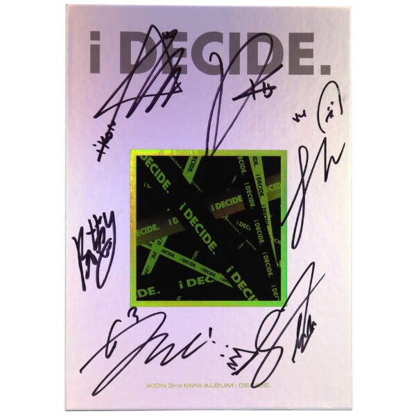 iKON - I Decide [Green Ver.] 3rd Mini Album Signed Autographed CD Promo 2020