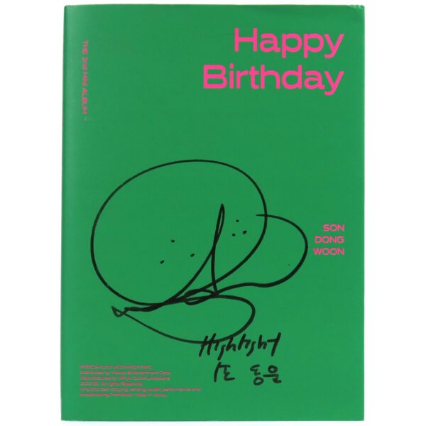 Son Dong Woon - Happy Birthday 2nd Mini Album Signed CD 2022 Highlight Beast