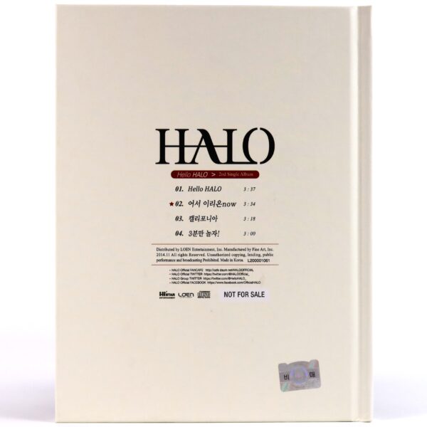 Halo - Hello 2nd Single Album Signed Autographed CD Promo K-Pop 2014