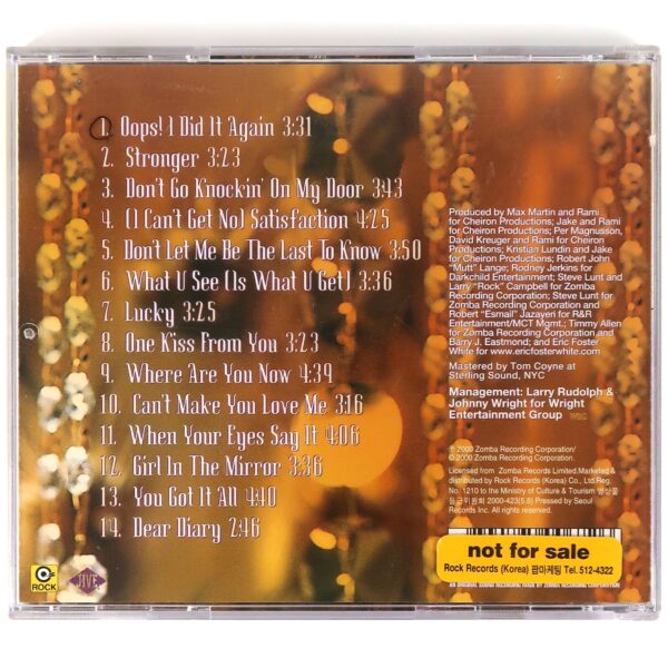 Britney Spears - Oops!...I Did It Again Korean Album CD Promo Korea