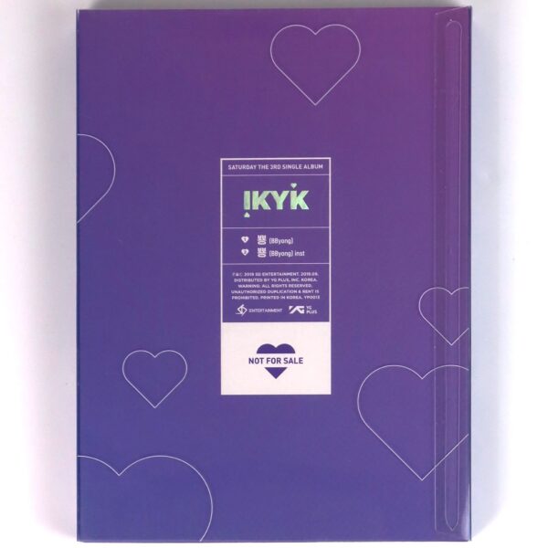 Saturday - IKYK 3rd Single Album Signed Autographed CD Promo K-Pop 2019 Bbyong