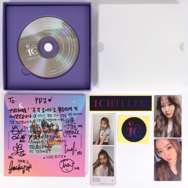 Ichillin' - Bridge of Dreams Signed + Message CD Album Promo K-Pop 2022