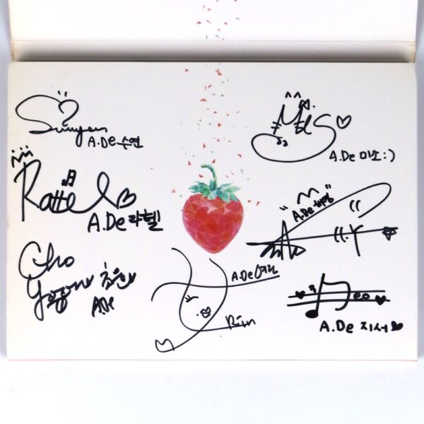 A.De - Strawberry 1st Single Album Signed Autographed CD Promo 2016