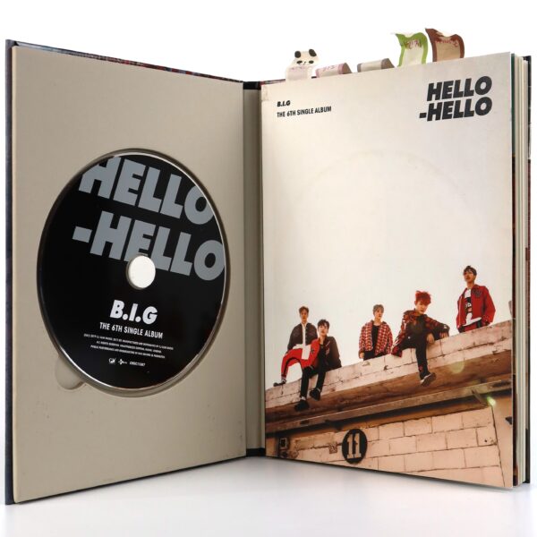 B.I.G - Hello Hello 6th Single Album Pages Signed Autographed CD K-Pop 2017