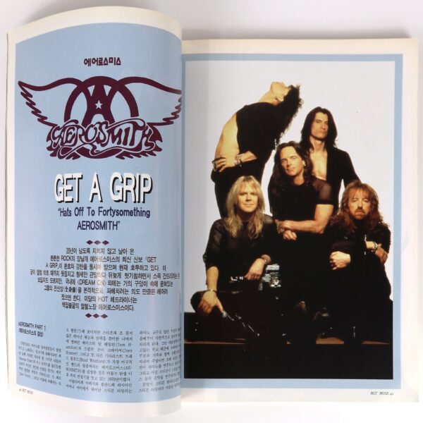 Aerosmith in Hot Music Magazine Korea November 1993 Deep Purple Nirvana UB40