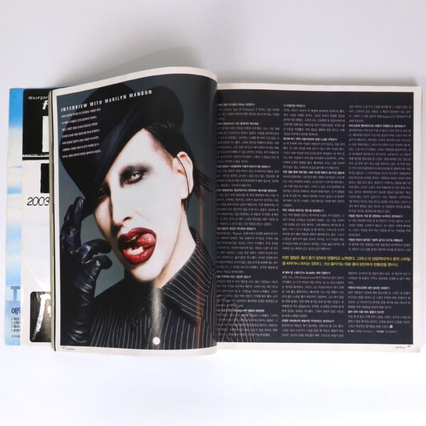 Marilyn Manson in Hot Music Magazine Korea May 2003 Crash Signed