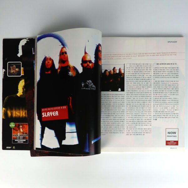 Slipknot in Hot Music Magazine Korea September 2001 Slayer