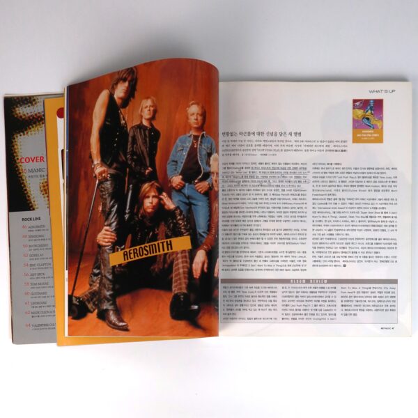 Manic Street Preachers in Hot Music Magazine Korea March 2001 Aerosmith