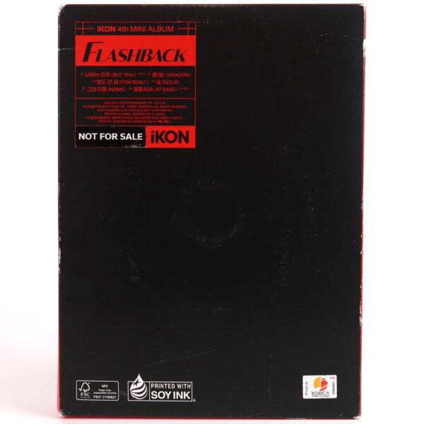 iKon - Flashback [Red Ver.] 4th Mini Album Signed Promo CD 2022 [read]