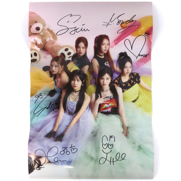 Weeekly - Colorise Signed Autographed Poster Pink