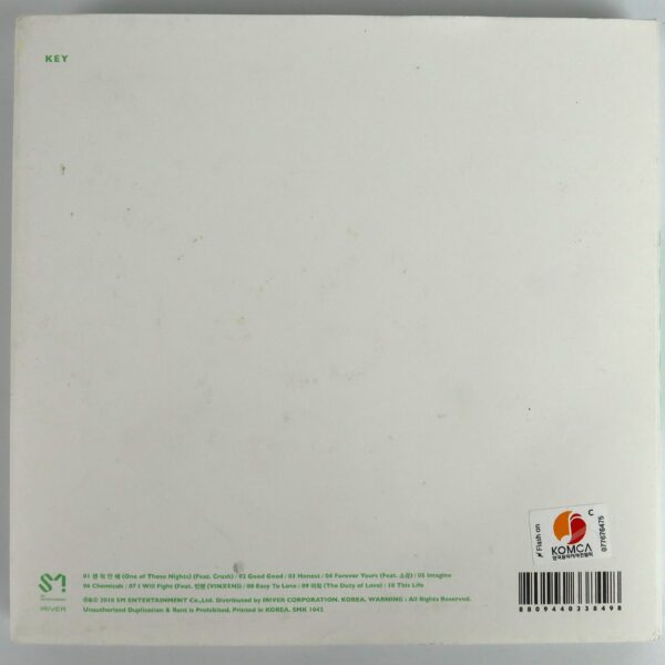 Key - Face [White Ver.] Album CD + Photocard K-Pop 2018 Shinee