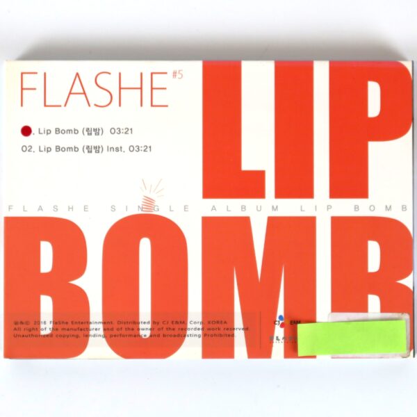 Flashe - Lip Bomb Signed Autographed CD Single Album Promo 2016 K-Pop