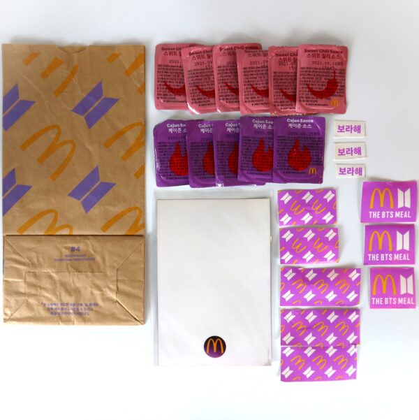 McDonalds x BTS Various Items Lot Bag Sauce Birthday Card