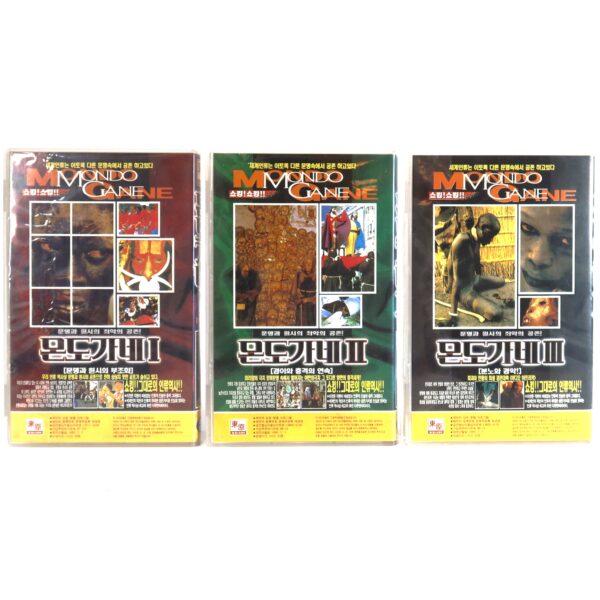 Mondo Cane 1, 2 & 3 Set Korean VHS Rental [NTSC] Korea Dubbed