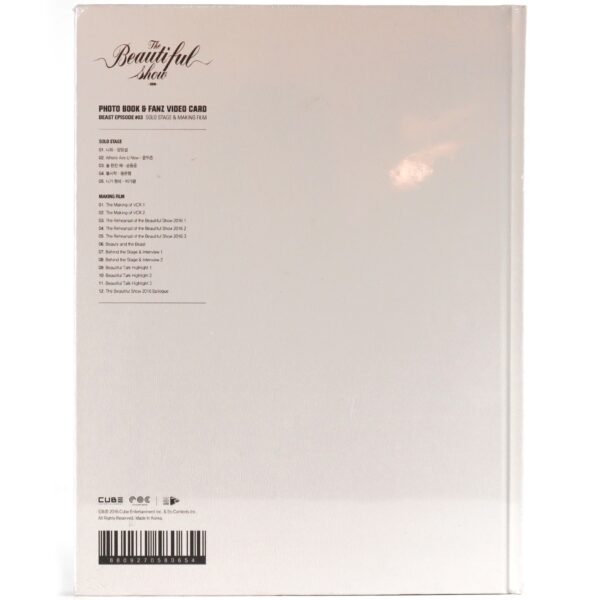 Beast - The Beautiful Show 2016 Photobook & Fanz Video Card Sealed