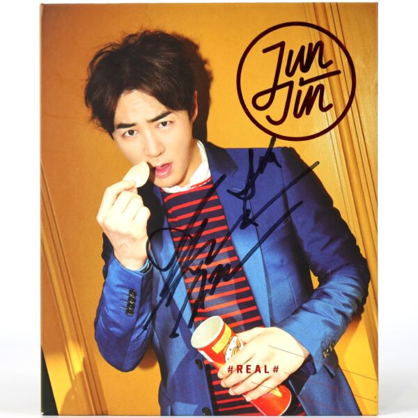 Jun Jin - Real 2nd Mini Album Signed Autographed Promo CD Shinhwa 2015