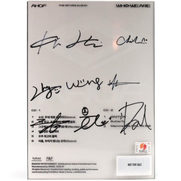 Ahof - Who We Are [Photobook Ver.] 1st Mini Album Signed CD Promo 2025