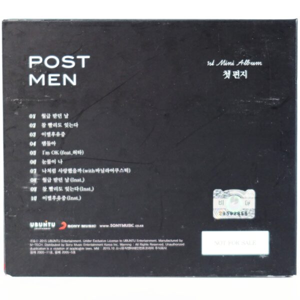 Postmen - First Letter 1st Mini Album Signed Promo CD K-Pop Ballad 2015