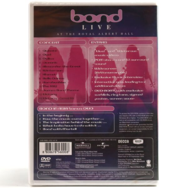 Bond - Live At The Royal Albert Hall Korean DVD Sealed Korea 2002