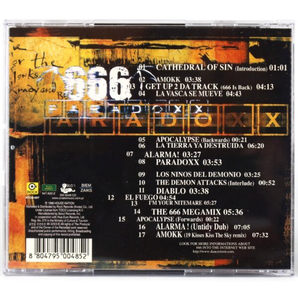 666 - Paradoxx Korean CD Album Korea B