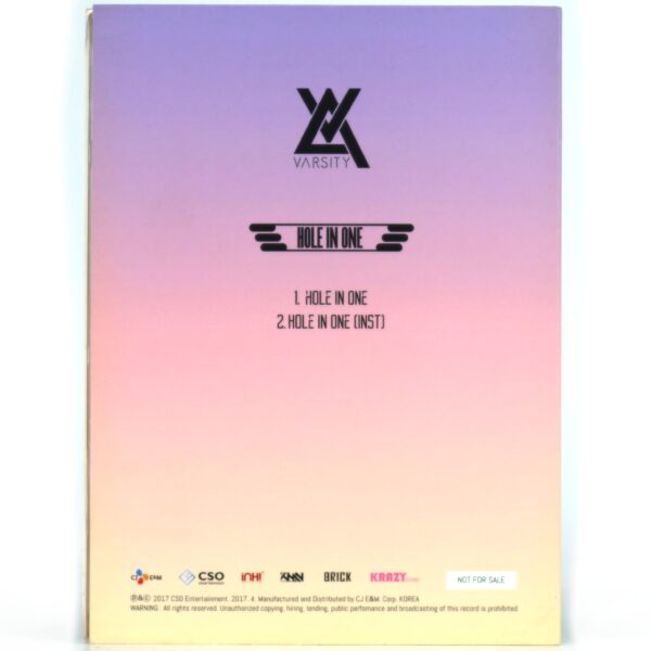 Varsity - Hole In One Promo CD Single Album K-Pop 2017