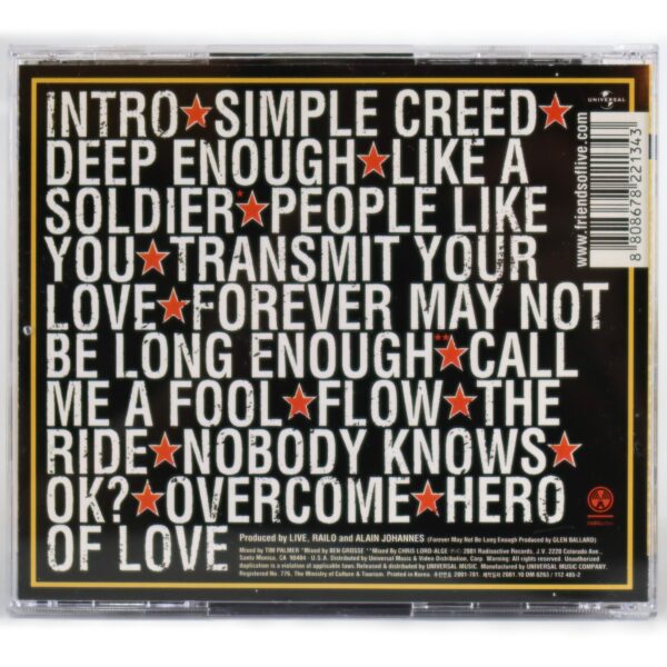 Live - V Korean CD Album Korea
