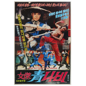Blue Butterfly The Amazon (1983) Vintage Korean Movie Poster Korea 여걸 청나비