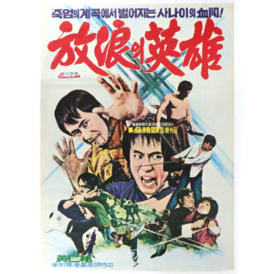 A Wandering Hero (1974) Vintage Original Korean Movie Poster Korea 방랑의 영웅