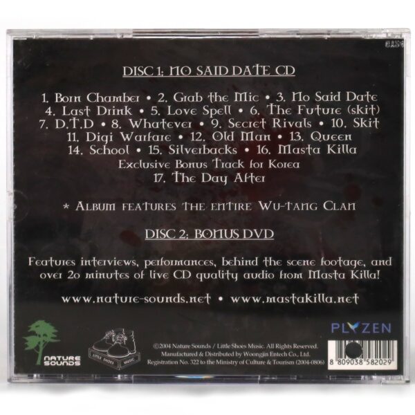 Masta Killa - No Said Date Korean CD Album Korea