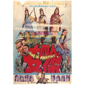 The 14 Amazons (1973) Vintage Korean Movie Poster Hong Kong 十四女英豪