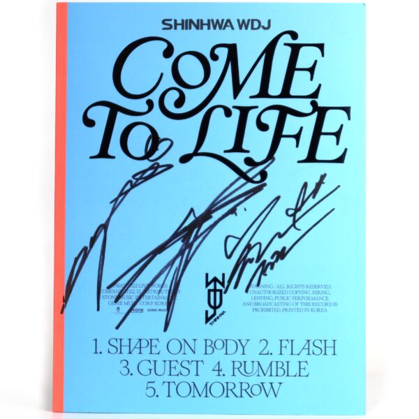 Shinhwa WDJ - Come To Life Signed Autographed CD Album 2022
