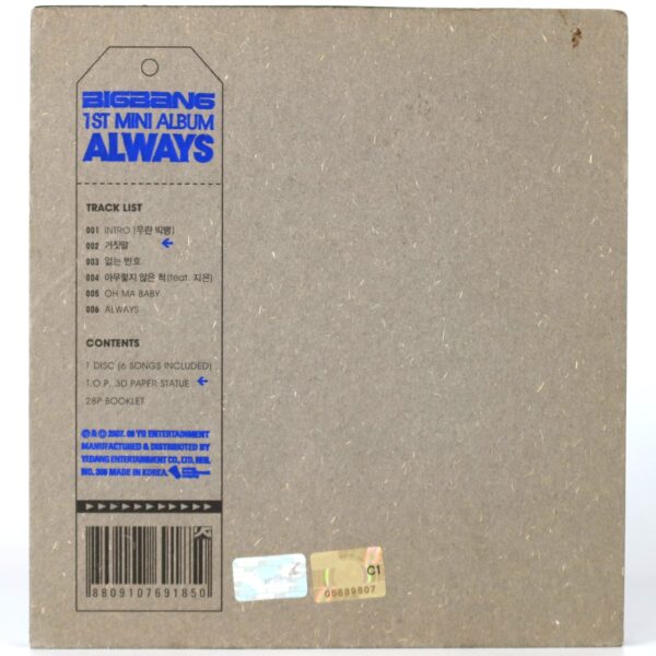 Bigbang - Always 1st Mini Album Signed Autographed CD 2007 - Korea