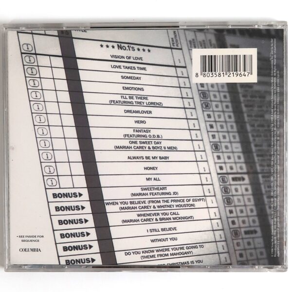 Mariah Carey - #1's Korean Compilation Album CD Korea