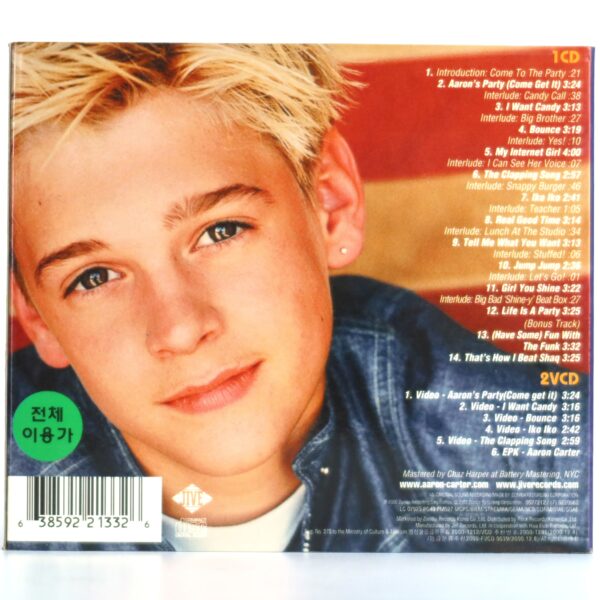 Aaron Carter - Aaron's Party (Come Get It) Korean Album CD + VCD Set Korea