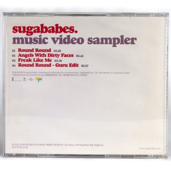 Sugababes - Music Video Sampler Korean Promo VCD CD Korea
