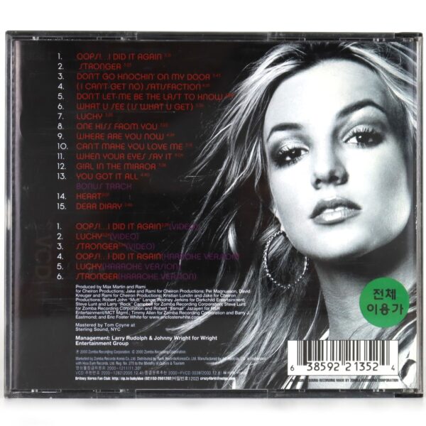 Britney Spears - Oops!...I Did It Again Korean Album CD + VCD Set Korea