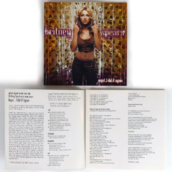 Britney Spears - Oops!...I Did It Again Korean Album CD + VCD Set Korea