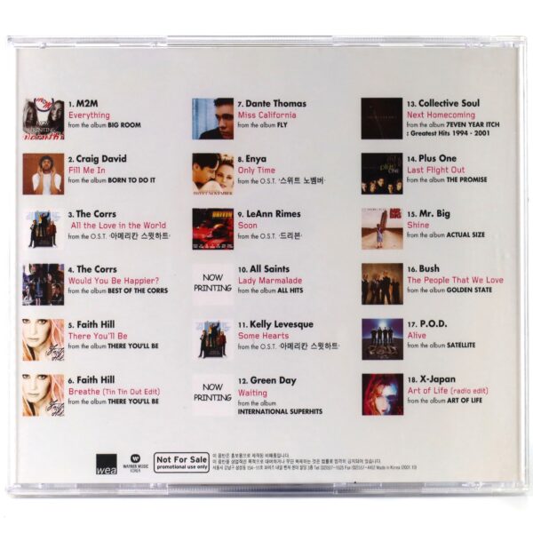 M2M Cover 2001 Warner Music Sampler Vol. 3 Korean CD Promo Sealed Korea